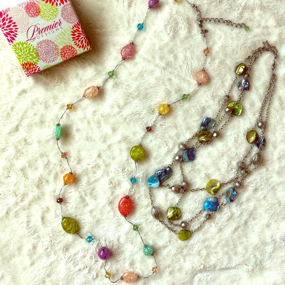 Premier designs beaded necklaces NWT